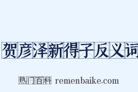 贺彦泽新得子反义词是什么意思的图片